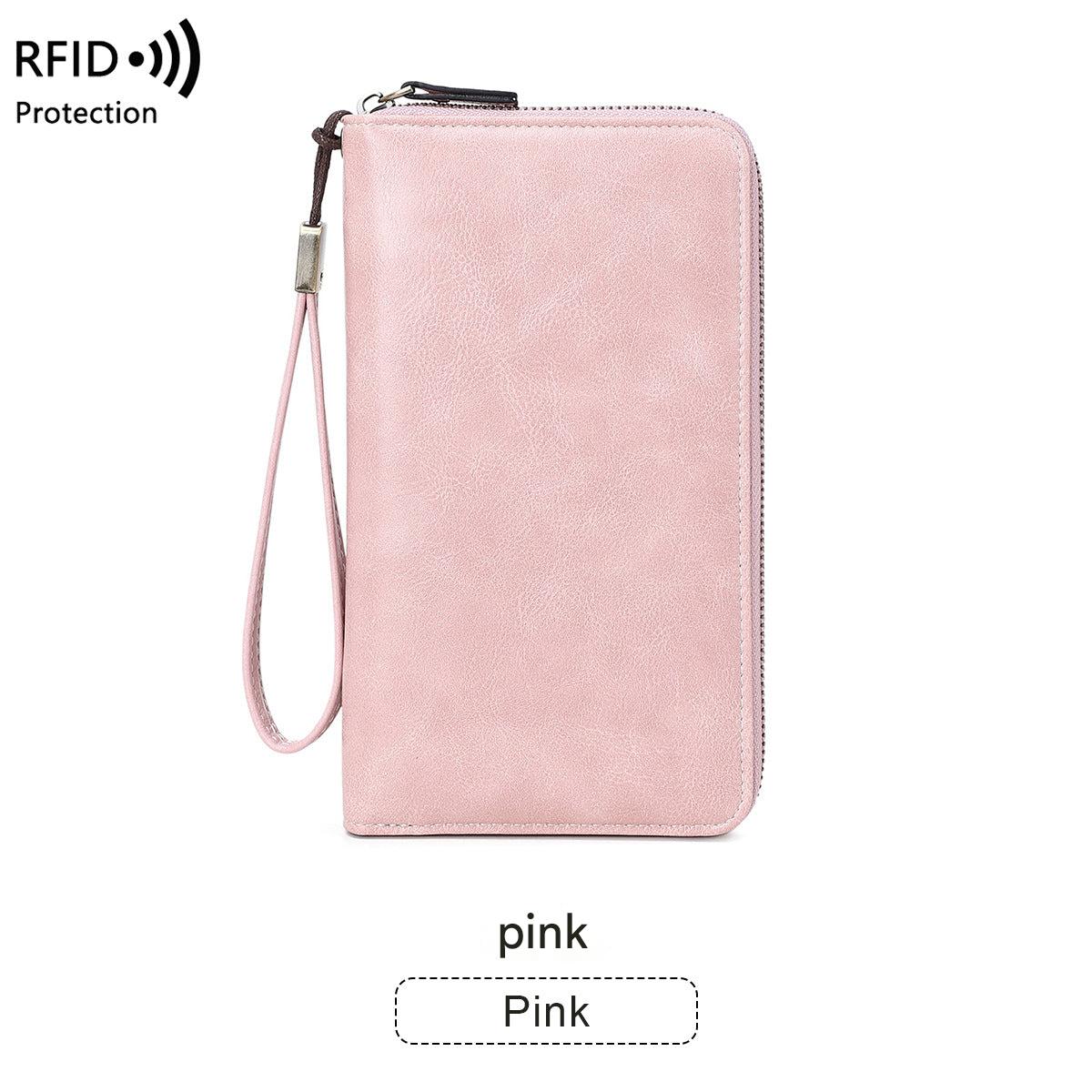 RFID women's wallet in peacock blue color