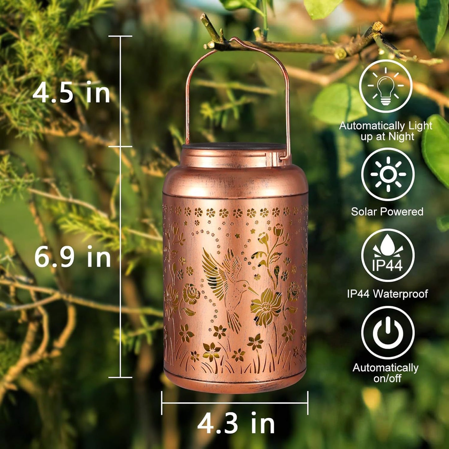 Waterproof solar lantern close up 4