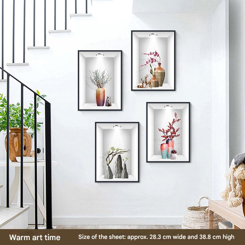 3D decorative wall art with plant designs
