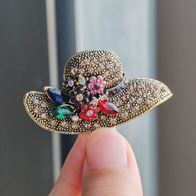 modern rhinestone brooch close-up image 5