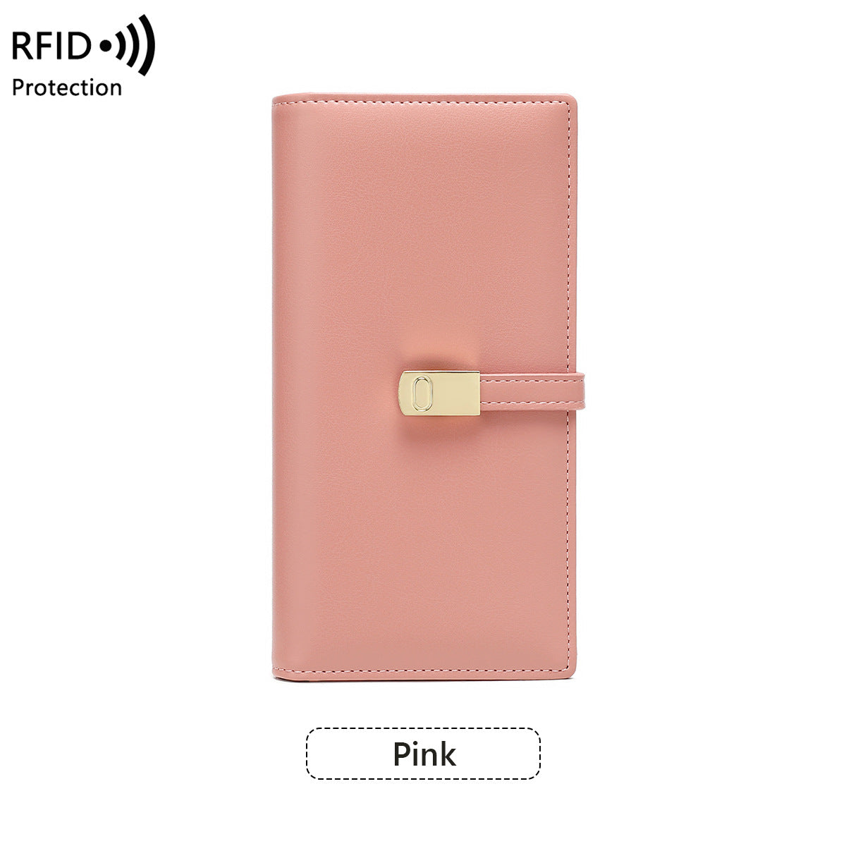 RFID-blocking women's wallet in pink