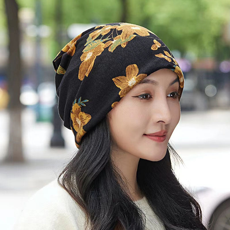 Windproof floral neck gaiter for outdoor activities