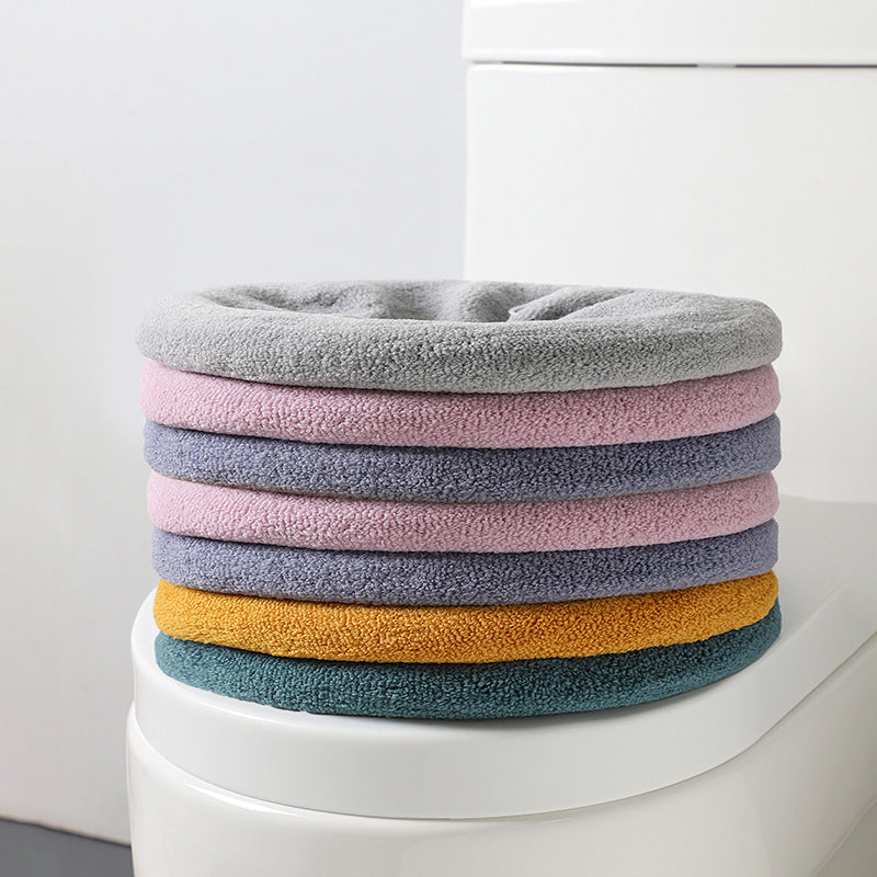 Durable grey toilet seat cover