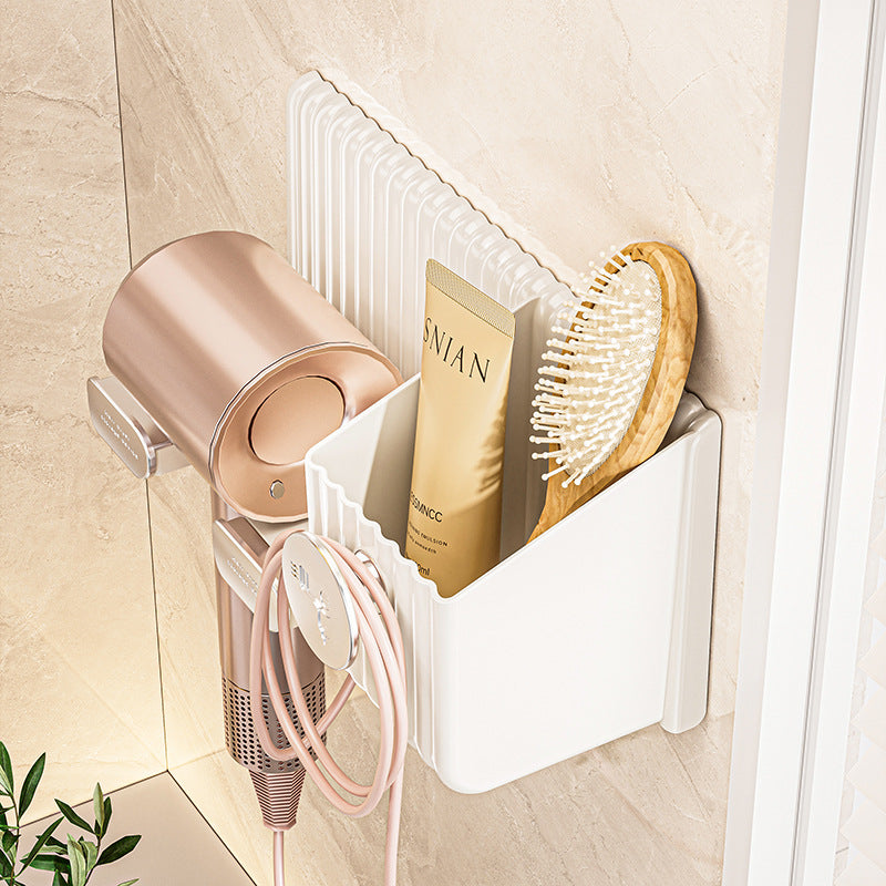 Image of wall-mounted hair dryer holder
