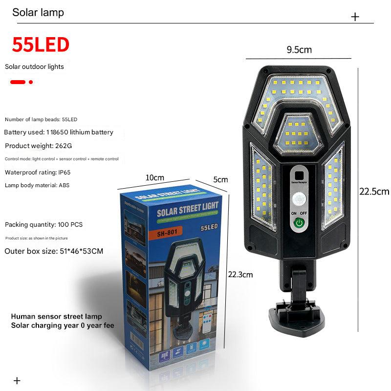Solar garden light with motion detection