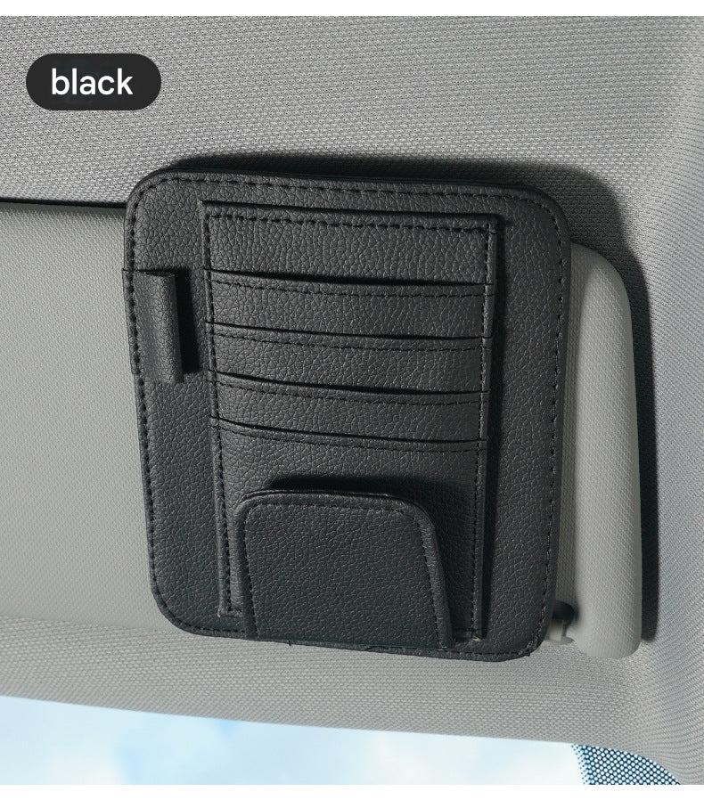 Car sunglasses holder front view