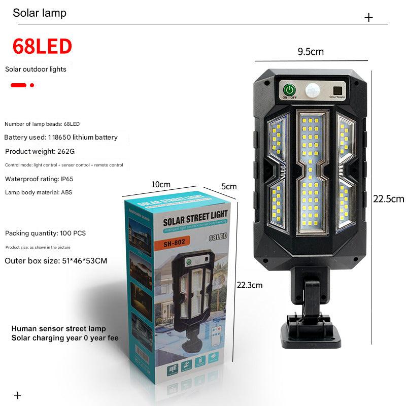 Motion sensor solar outdoor light in the garden