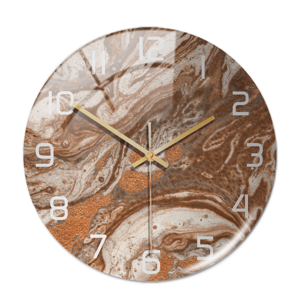 Sleek marble finish timepiece