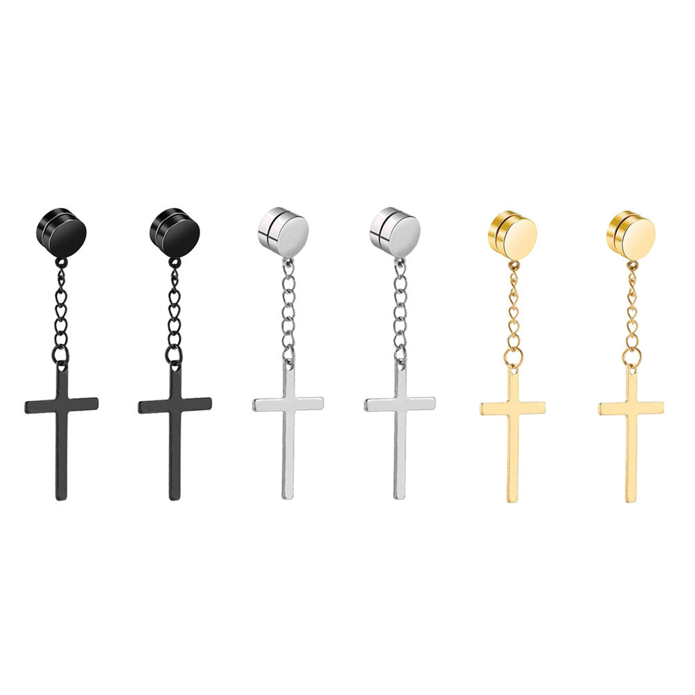 Titanium steel unisex earrings in various colors - image 3