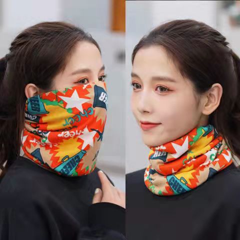 Soft cotton scarf with vibrant patterns for warmth