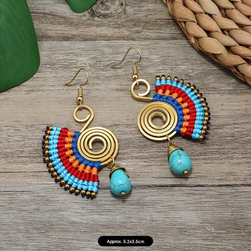 Bohemian woven earrings design 3
