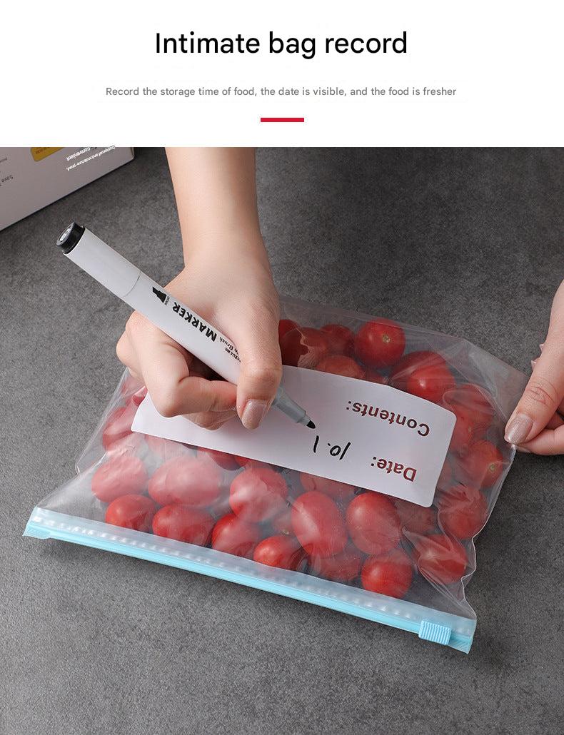 Seal food storage bags for refrigerator