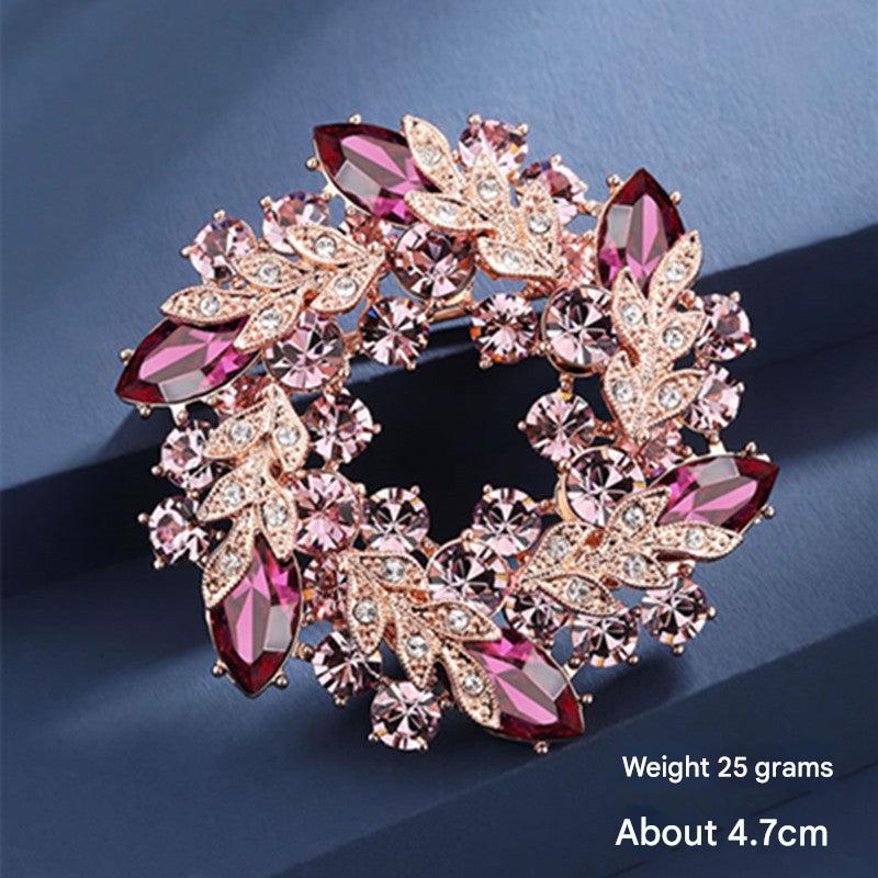 elegant floral brooch pin for women