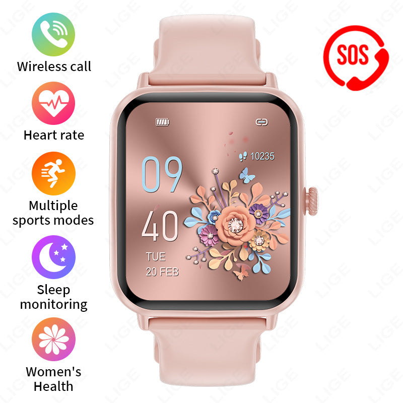 Smartwatch showing blood oxygen and heart rate monitoring feature