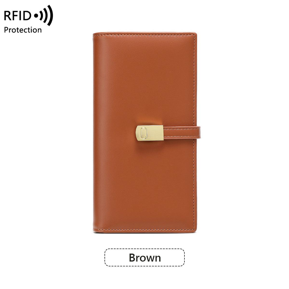 Interior view of RFID-blocking women's wallet