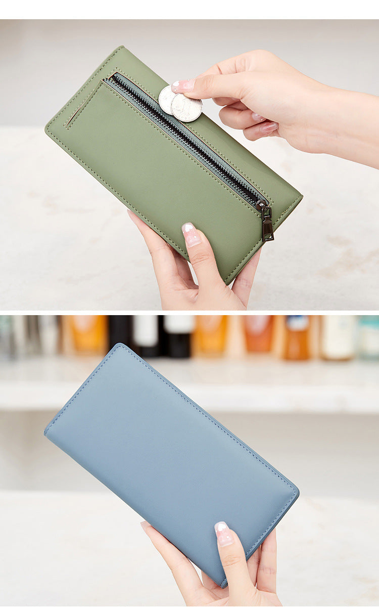 RFID blocking women's wallet side view