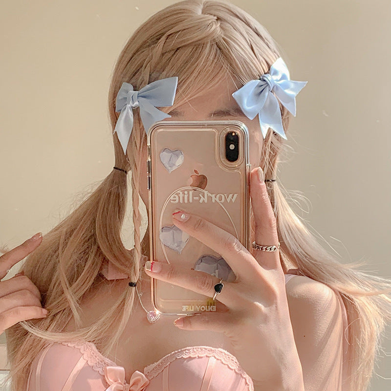 Pink bow hair clip for ballet fans