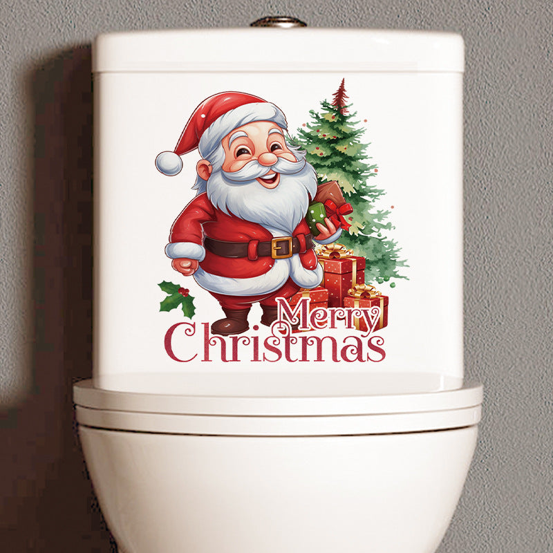 Santa Christmas toilet decal image 5