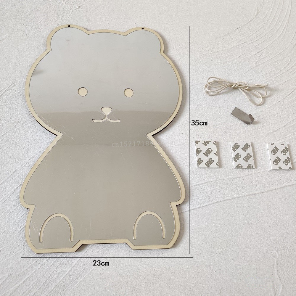 Rabbit designed wall mirror for children's room