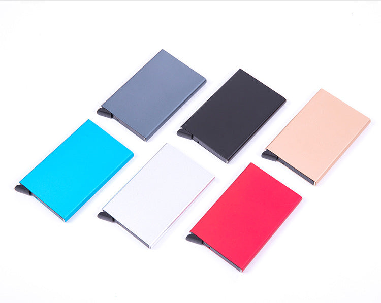 RFID card holder in gold color