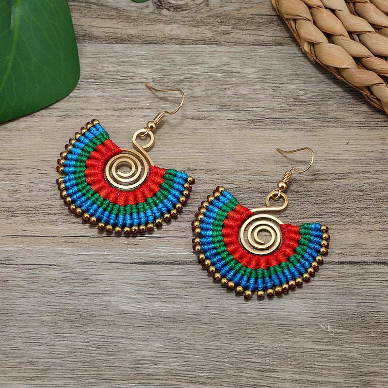 Bohemian woven earrings design 3