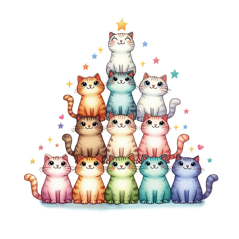 Adorable cat stickers for nursery decoration