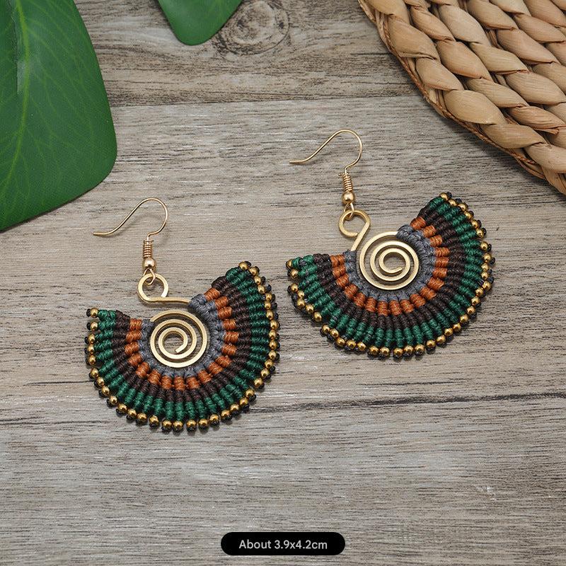 Bohemian woven earrings design 3