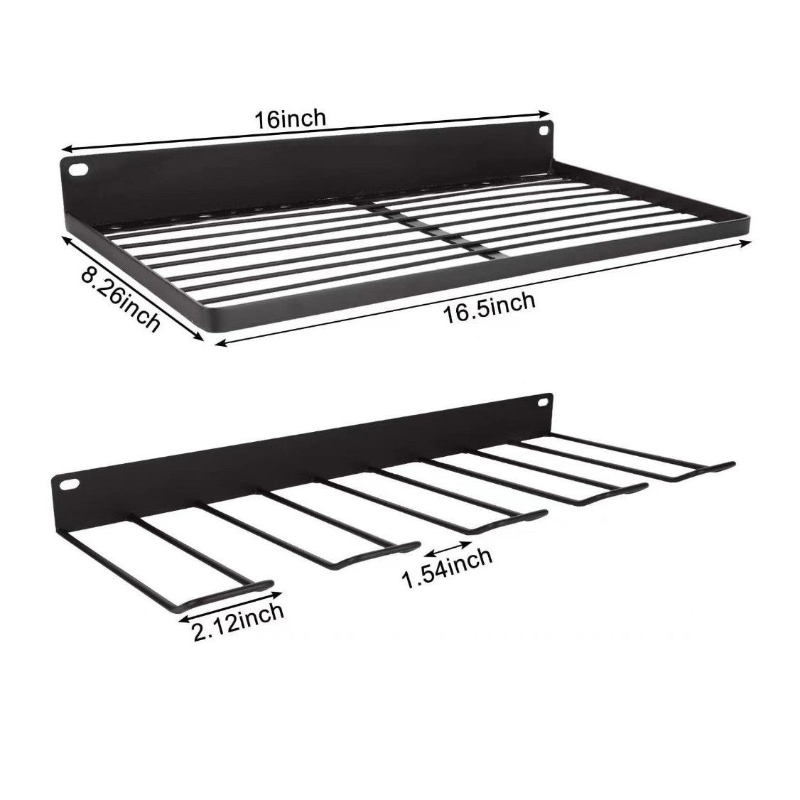 Wall-mounted tool storage rack for drills