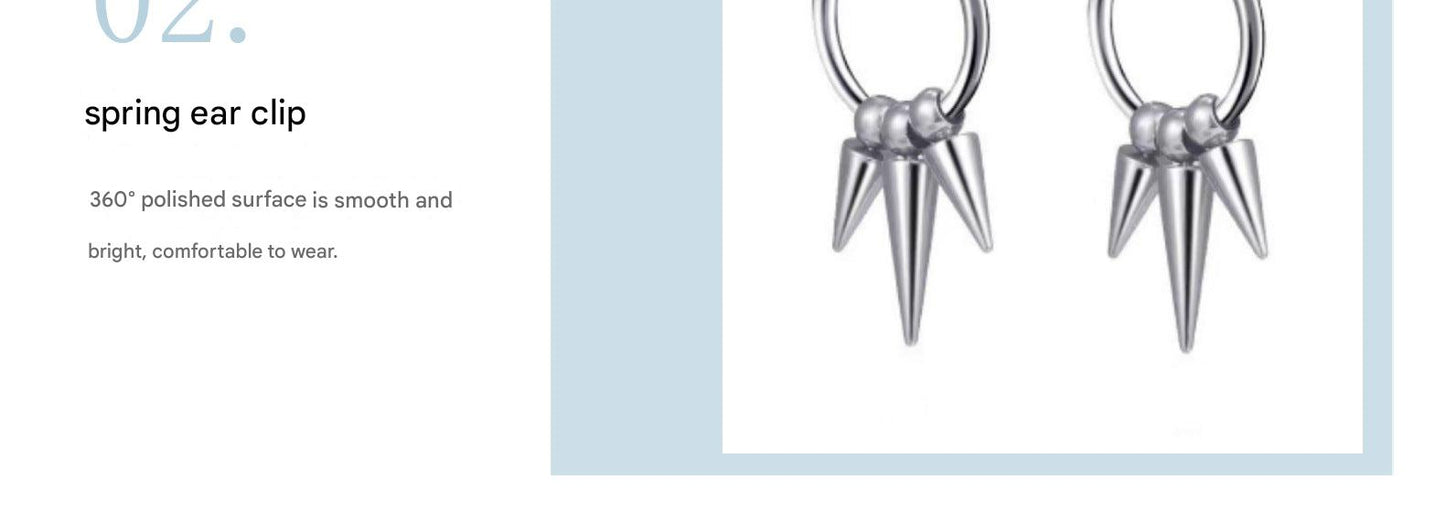 Geometric earrings on model - image 3