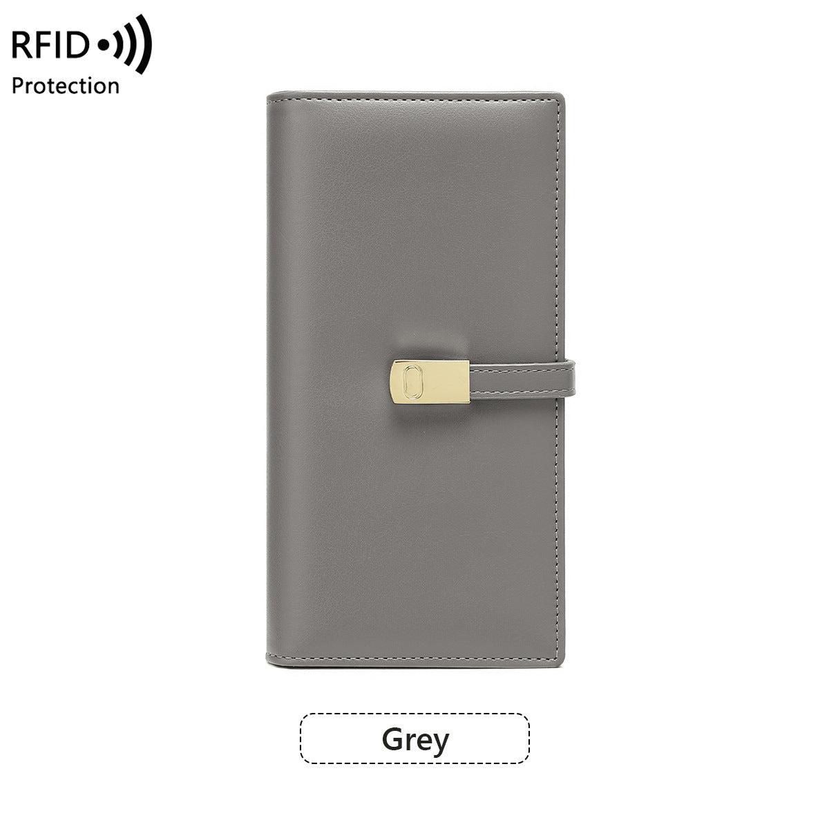 RFID-blocking women's wallet in green