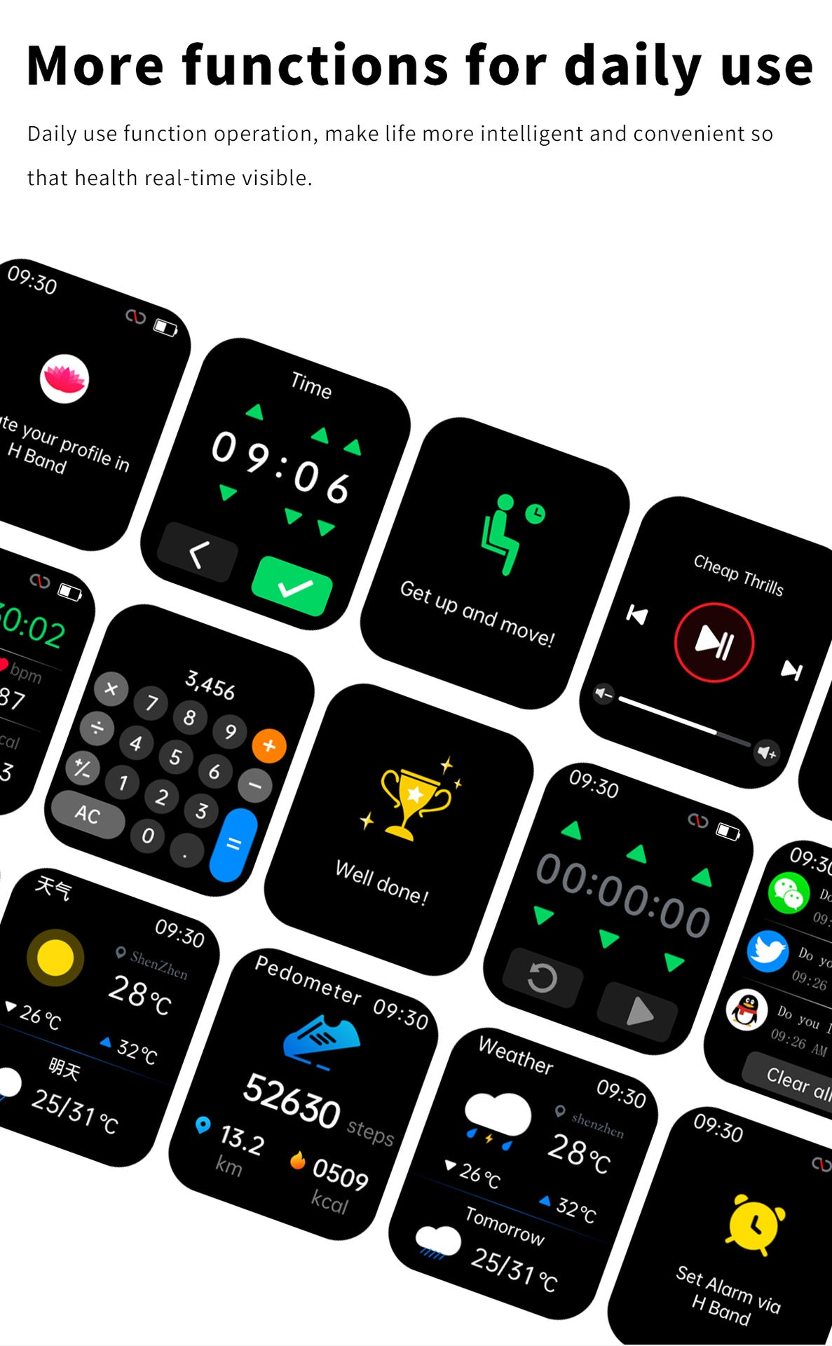 F57L Smartwatch back view
