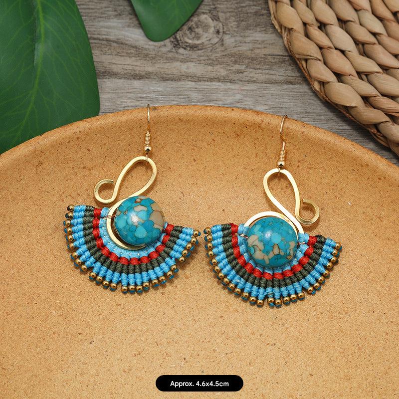 Bohemian woven earrings design 9