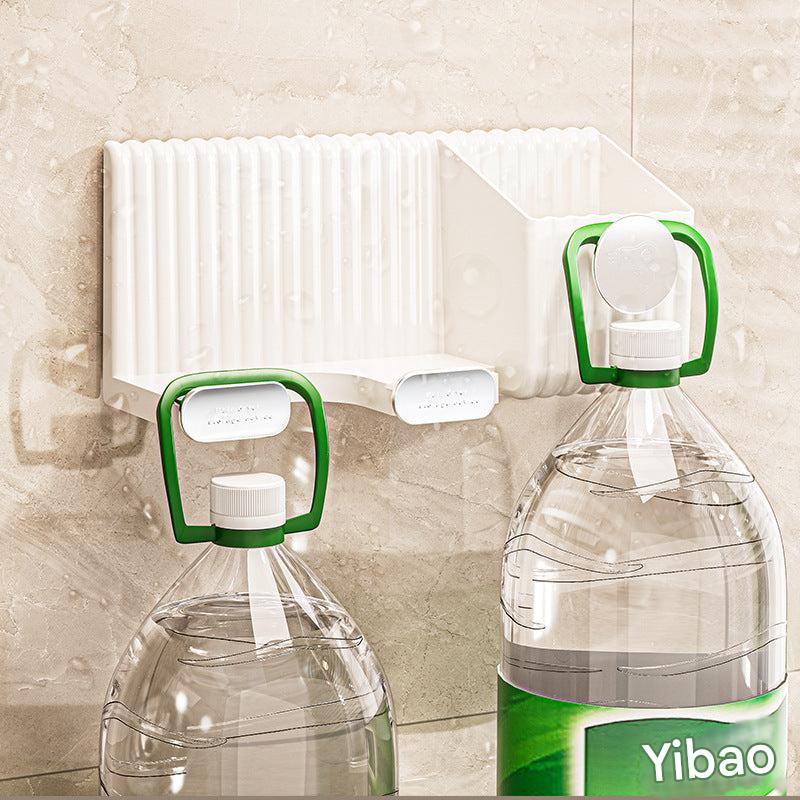 Full view of hair dryer holder during use