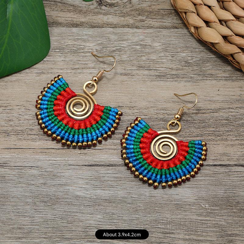Bohemian woven earrings design 4
