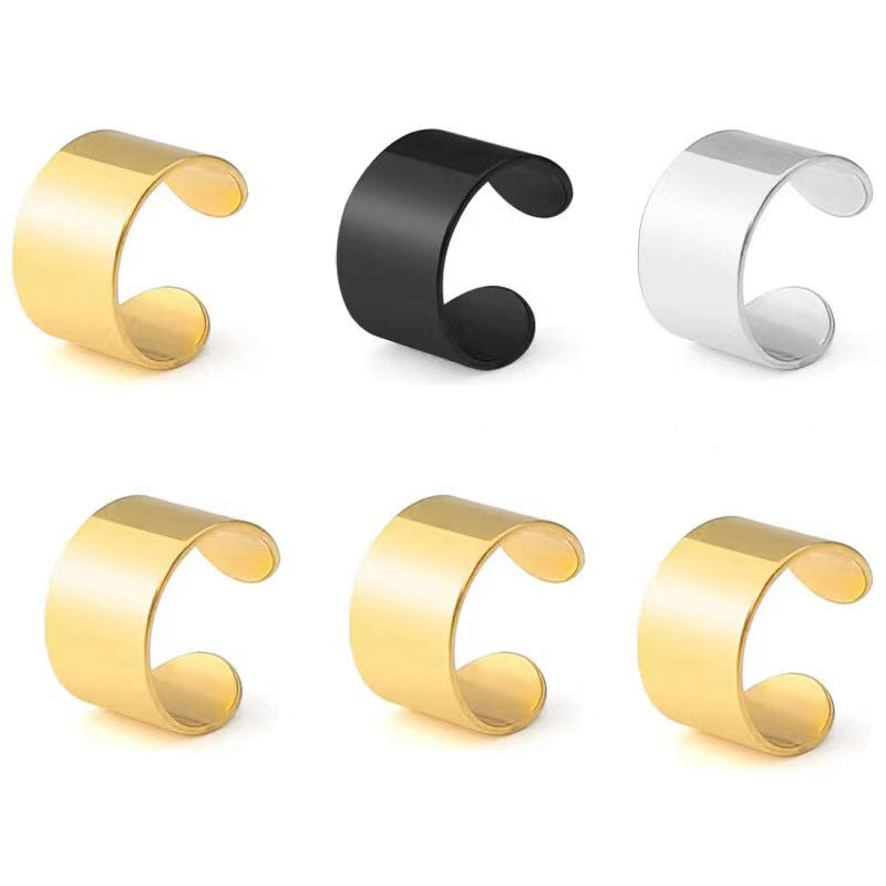 Geometric design ear clips for men and women