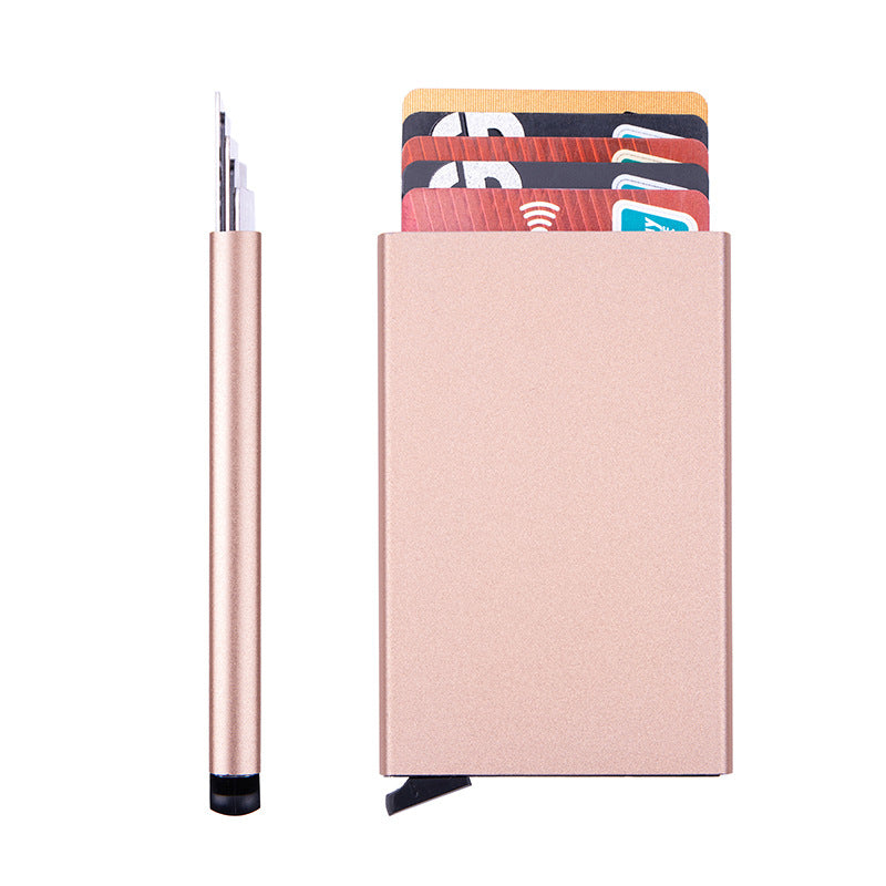 RFID card holder in silver color