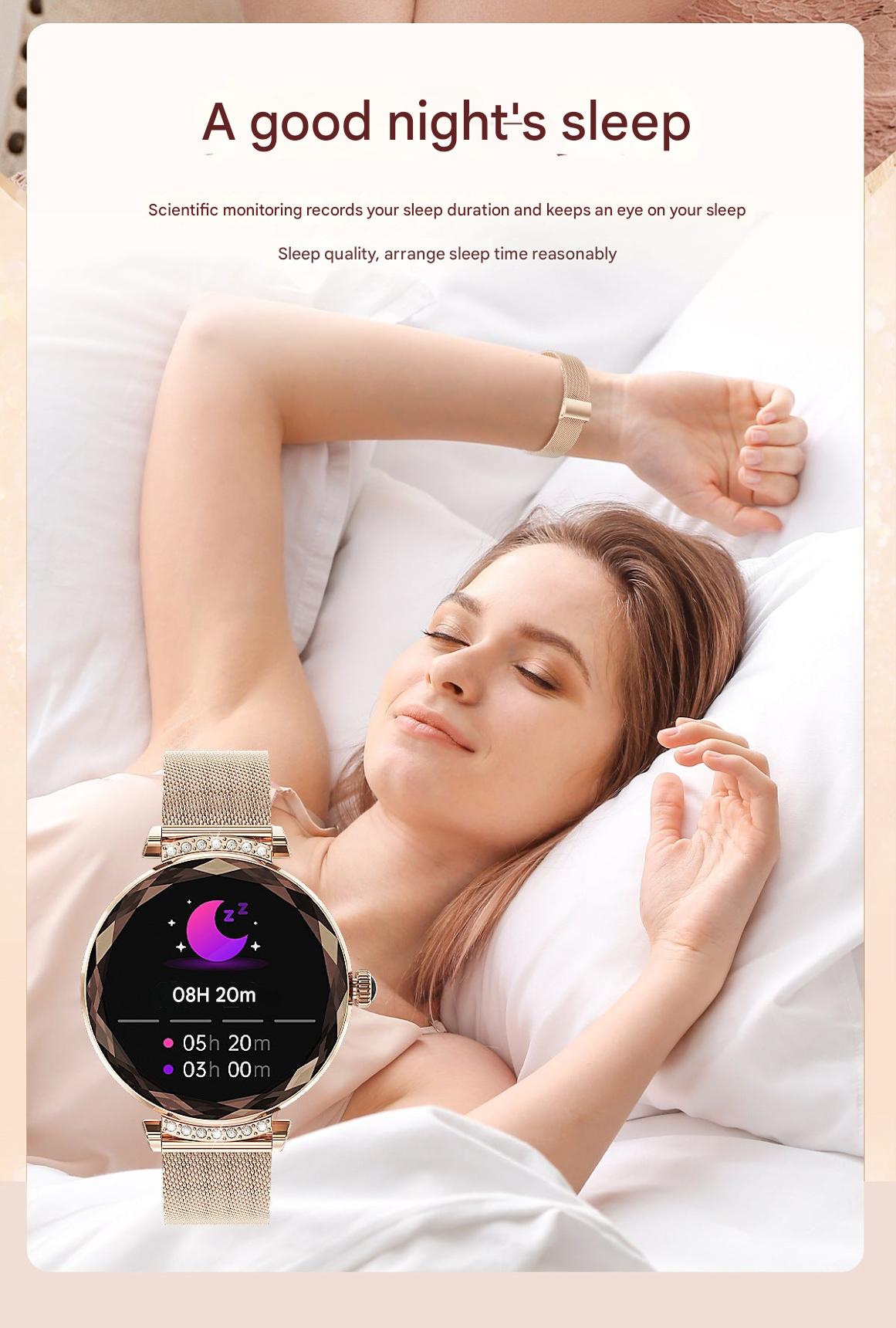 Elegant aluminum health tracker wrist strap design