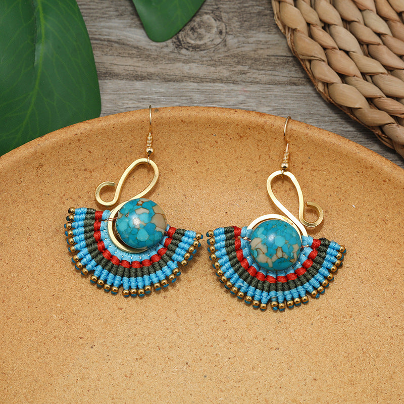 Bohemian woven earrings design 7