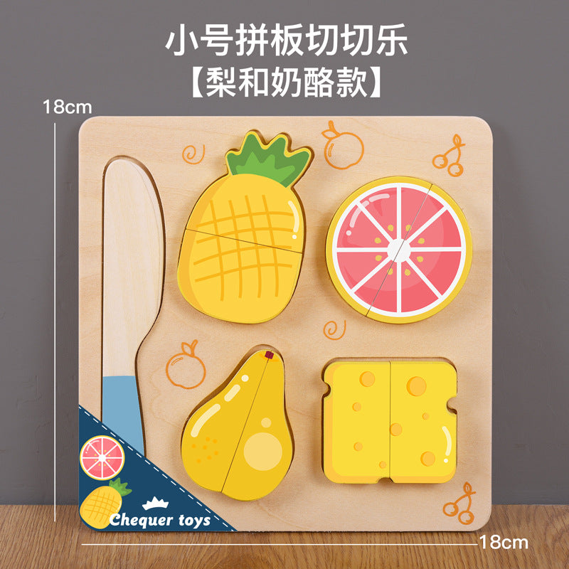 innovative wooden food puzzle set