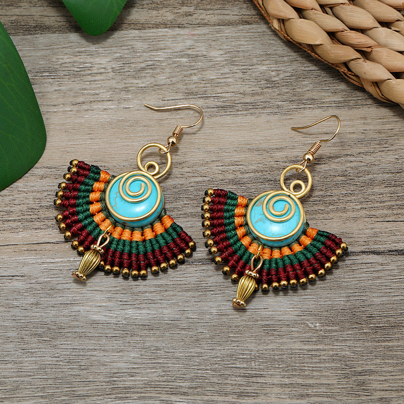 Bohemian woven earrings design 5