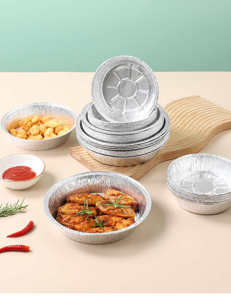 Disposable aluminum foil baking pan for air fryer