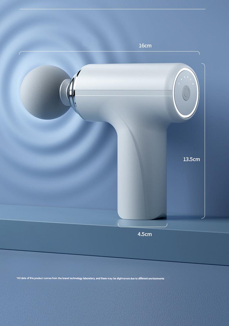 Close-up of massage gun features