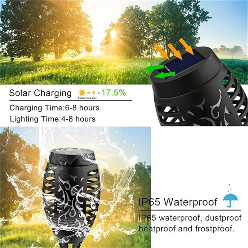 Beautifully designed solar torch for outdoor use