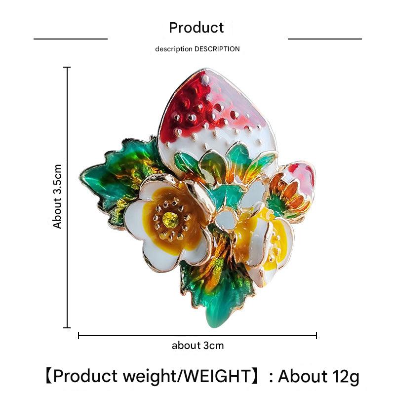 Alloy fruit pin for decoration