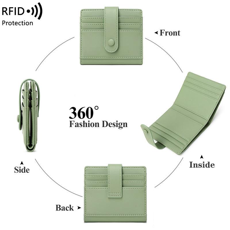 compact credit card holder in pink