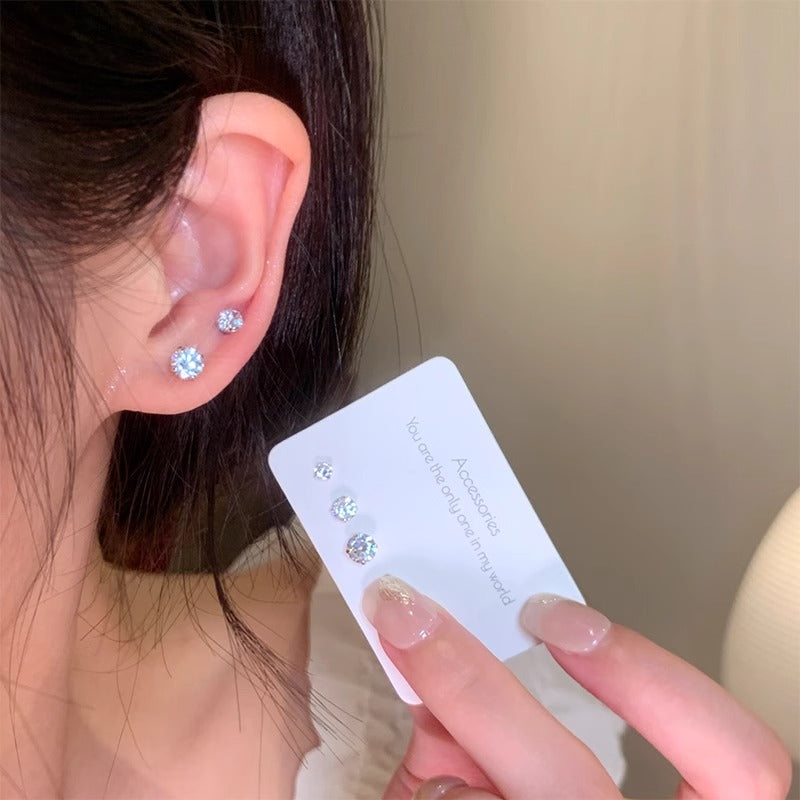 Minimalist zircon earrings image 7