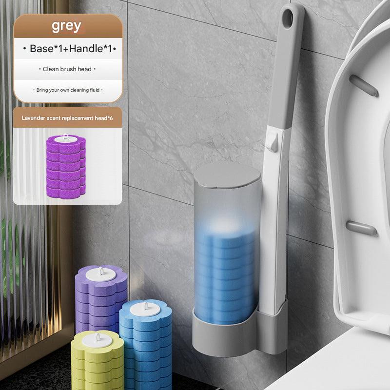 Gray toilet brush with ocean scent