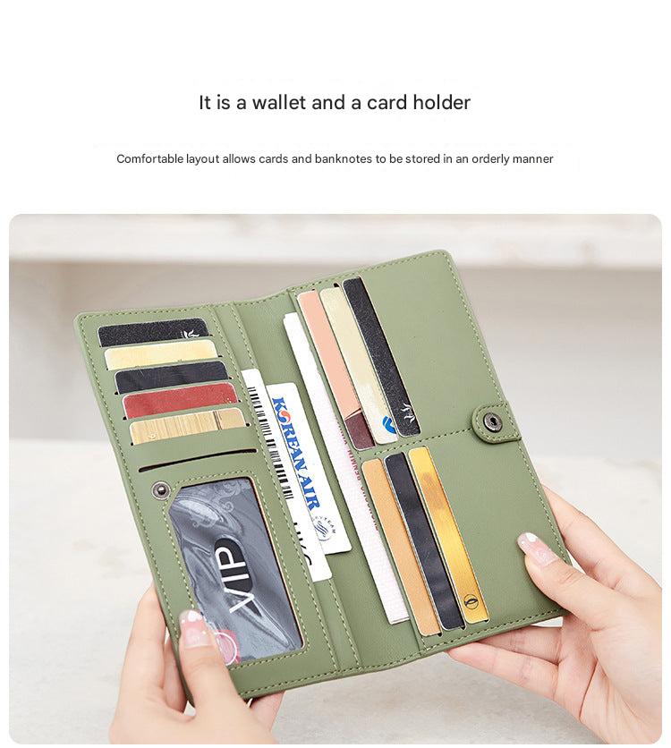 RFID blocking wallet in green color