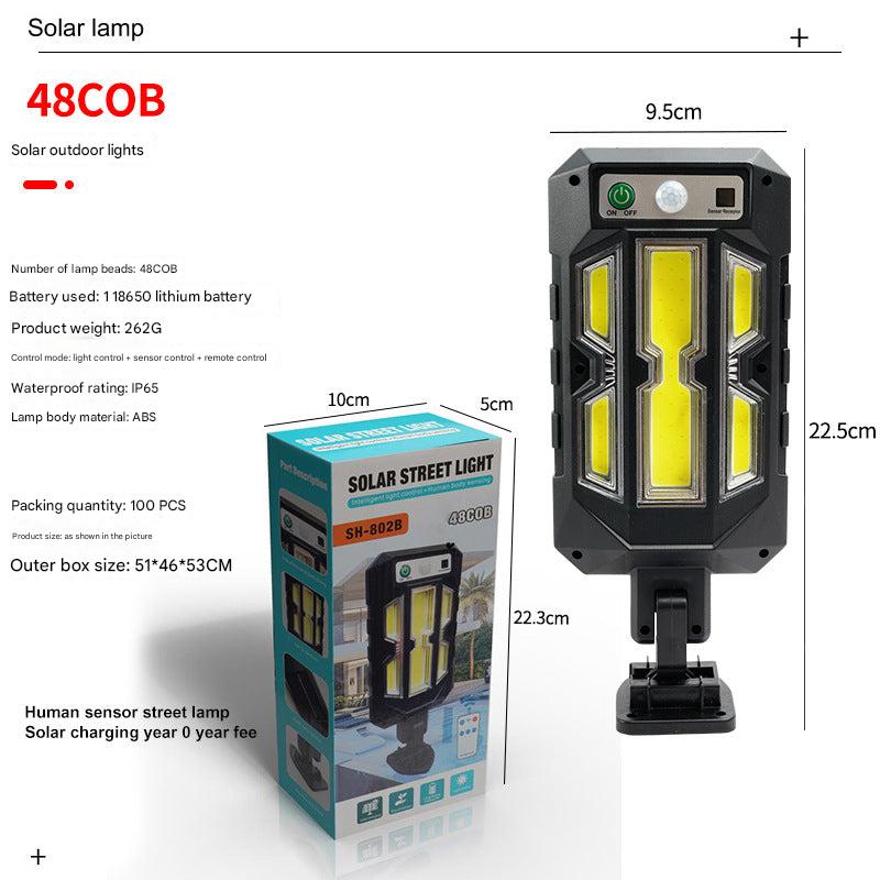Solar garden light with motion detection