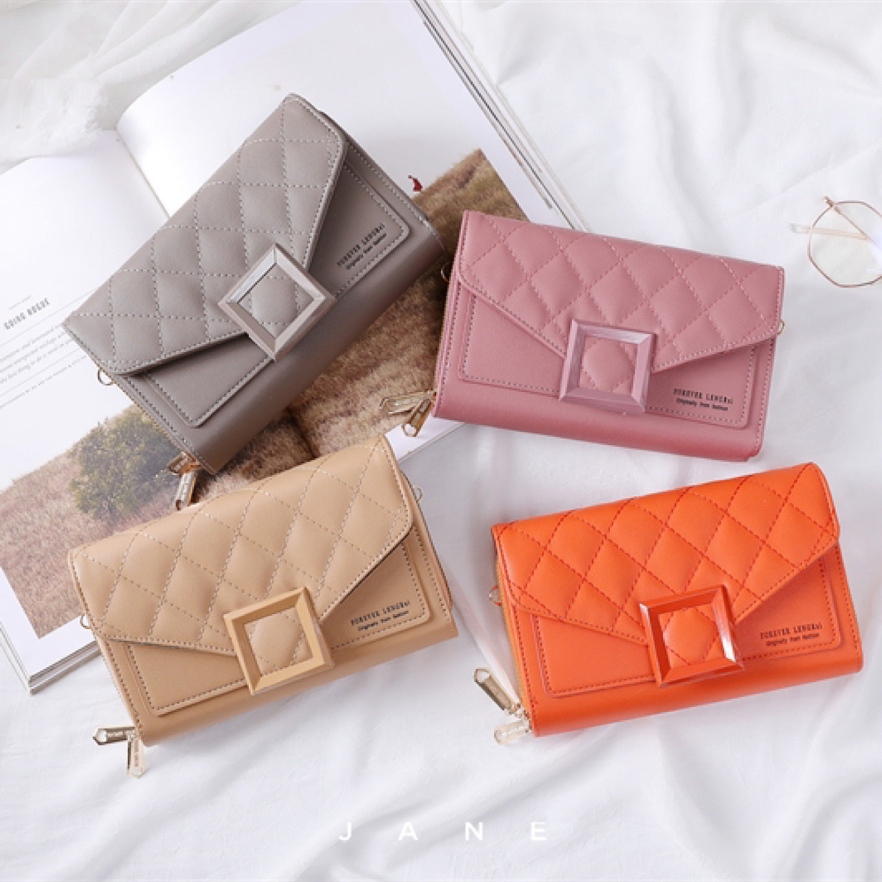 quilted mini shoulder bag blue